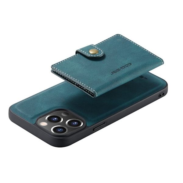 JEEHOOD 2-in-1 Konstläder+ Plånboksfodral i Grön för iPhone 13 mini