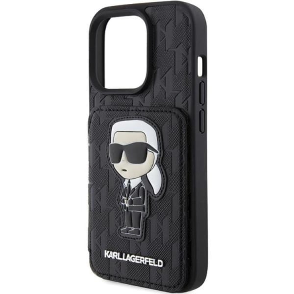 Karl Lagerfeld iPhone 15 Pro Max Mobilskal Korthållare Monogram Ikonik