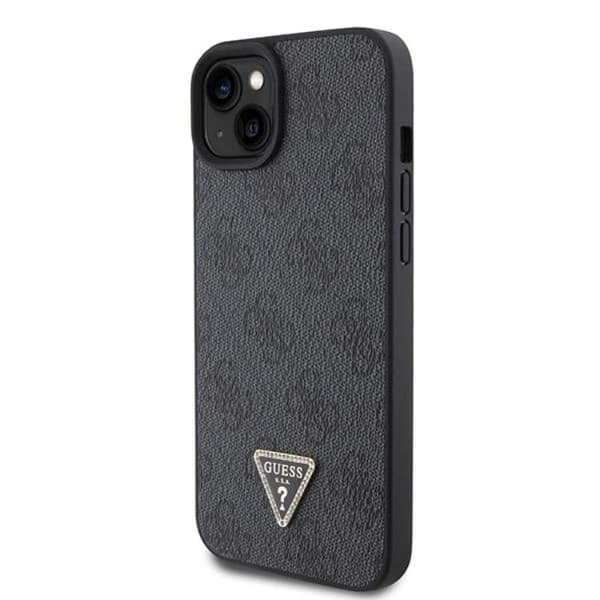 Guess iPhone 15 Mobilskal Crossbody 4G Metal Logo - Sort Black
