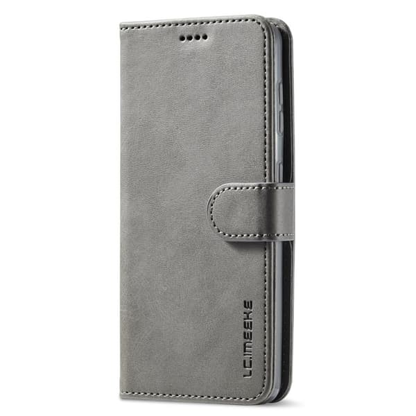 LC.IMEEKE Samsung Galaxy S22 5G Plånboksfodral Konstläder - Grå