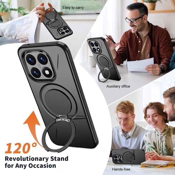 Mobilskal till Xiaomi 15T Magsafe Rotating Kickstand TPU + PC Svart
