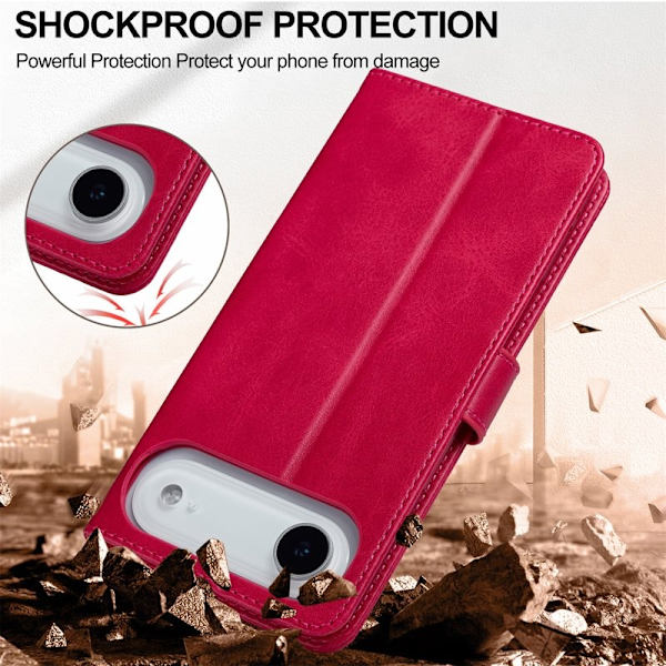LC.IMEEKE iPhone Air Plånboksfodral Konstläder - Rosa