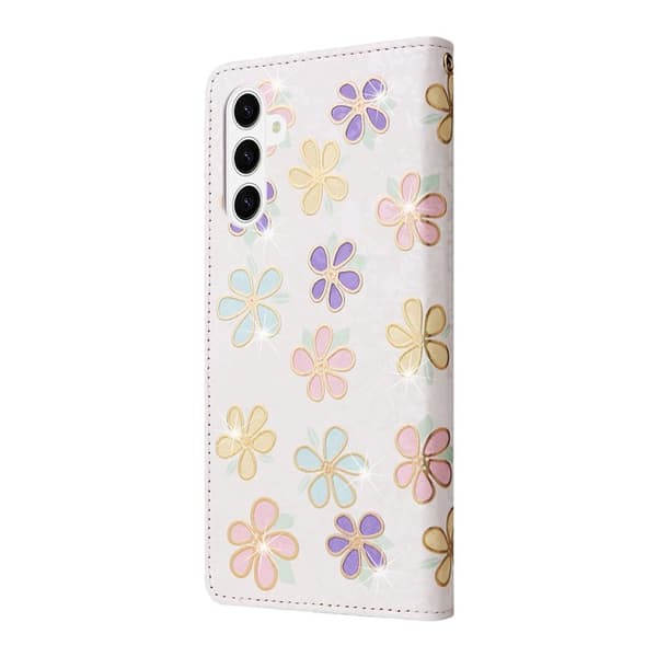 Samsung Galaxy S26 / S26 Pro Plånboksfodral RFID Skydd Konstläder Blomma