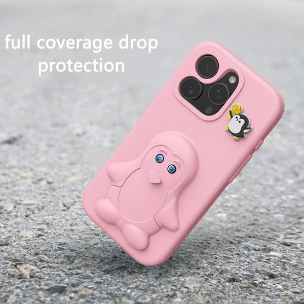 D.G Ming Mobilskal till iPhone 16 Pro Max Kickstand Shockproof EVA - Rosa