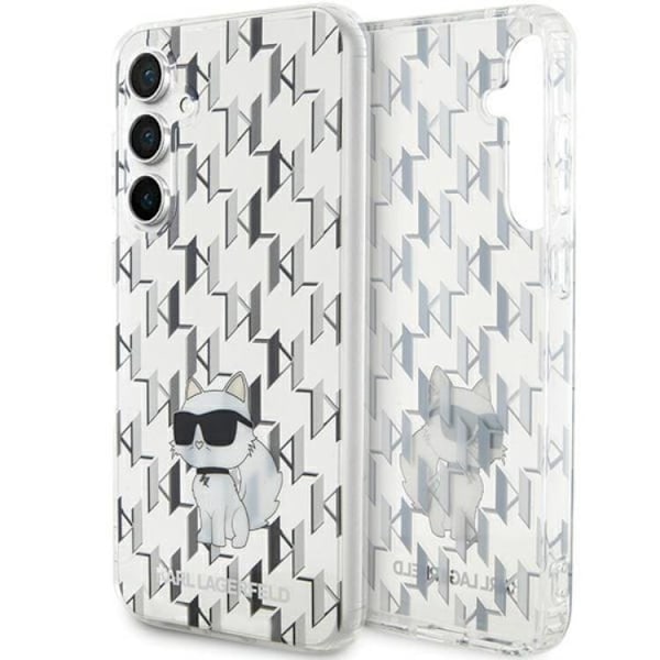 Karl Lagerfeld Galaxy S23 FE Mobilskal Monogram Choupette - Transaprent
