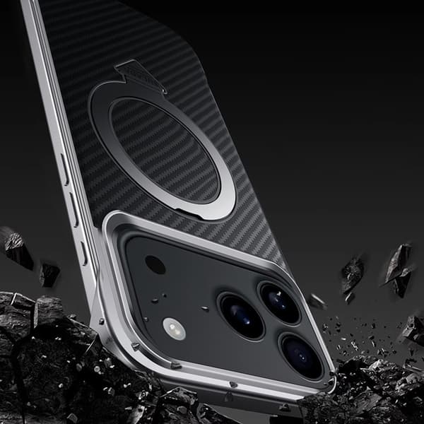 SULADA Mobilskal till iPhone 17 Pro Max MagSafe Kickstand - Svart Svart