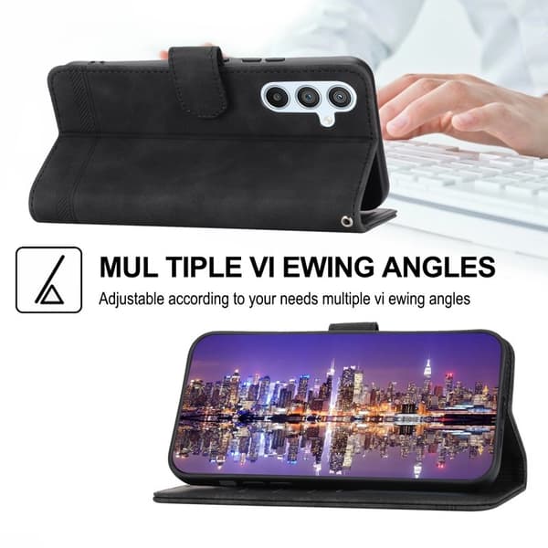 DIERFENG DF-03 Plånboksfodral för Samsung Galaxy A54 5G - Konstläder - Svart