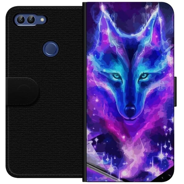 Plånboksfodral till Huawei P smart med Neon Varg
