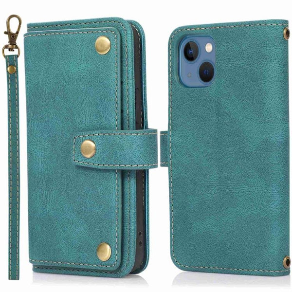 iPhone 14 Plus Plånboksfodral Flip - Grön Gr