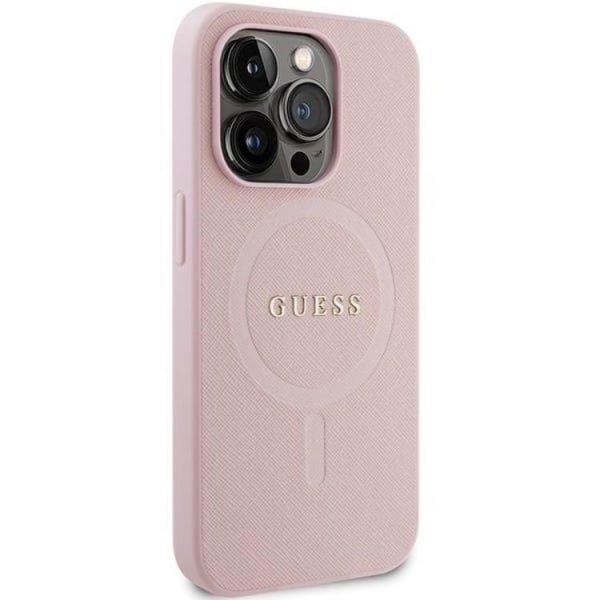 Guess iPhone 13 Pro/13 Mobilskal Magsafe Saffiano - Pinkki