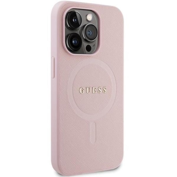 Guess iPhone 13 Pro/13 Mobilskal Magsafe Saffiano - Rosa