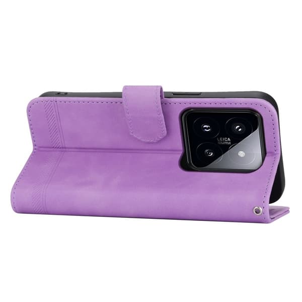 DIERFENG Plånboksfodral för Xiaomi 14 Pro - Scratch-resistant Konstläder - Lila