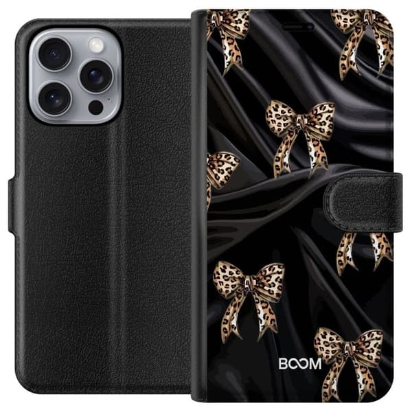 Pung Taske til Apple iPhone 16 Pro Max med Leopard Sløjfe