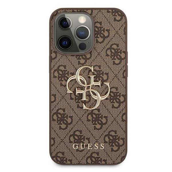 Guess iPhone 13 Pro Skal Big Logo Syntetiskt Läder Brun