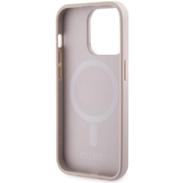 Guess iPhone 14 Pro Max Mobilskal MagSafe GCube Stripes - Rosa