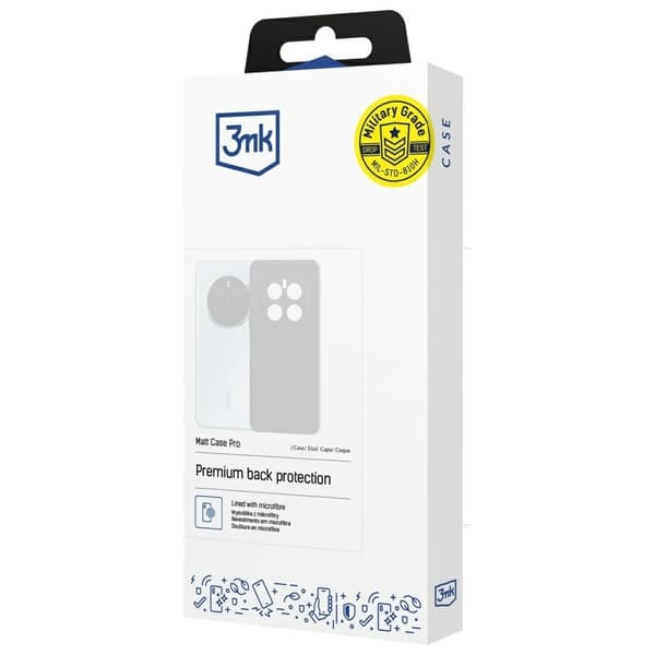 3MK Telefontaske til Galaxy S25 Edge Matt Pro - Sort