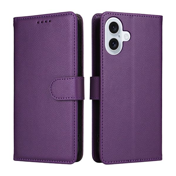 iPhone 17 Plånboksfodral RFID Blocking med Handledsrem Lila