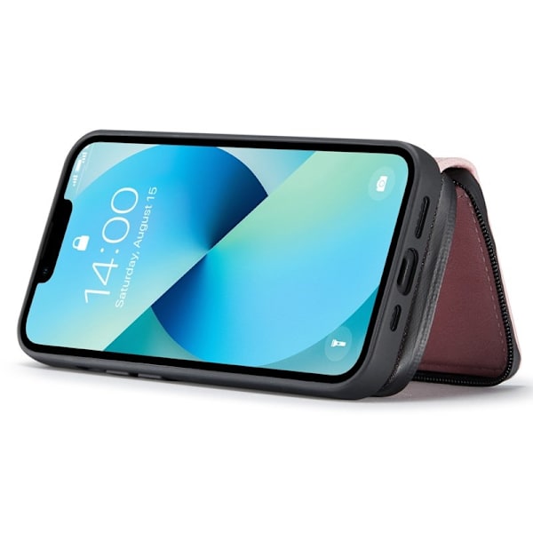 JEEHOOD Mobilskal till iPhone 14 Plus Shockproof KonstLäder Rosa