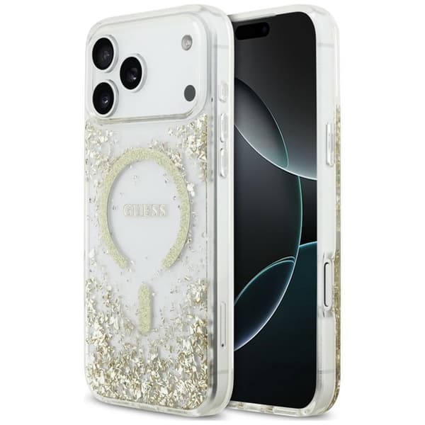 Guess Mobilskal För iPhone 18 Pro Max/17 Pro Max Magsafe Resin Bottom Glitter