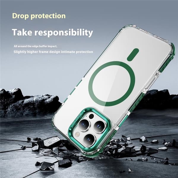 Mobilskal till iPhone 16 Pro MagSafe Kickstand - Grön Grön