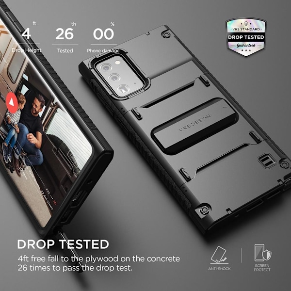 VRS DESIGN Damda QuickStand Skal Galaxy Note 20 - Svart Svart