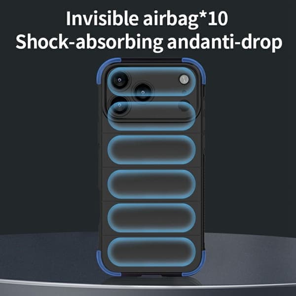 AMORUS Mobilskal till iPhone 17 Pro Max Shockproof TPU Rugged - Vit Vit