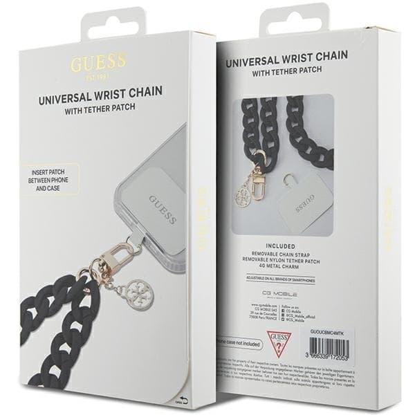 Guess Universal Telefonrem Akryl 4G Charm - Sort Black