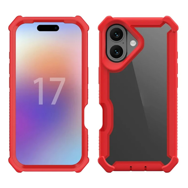 Mobilskal till iPhone 17 TPU + PC Shockproof - Röd Röd