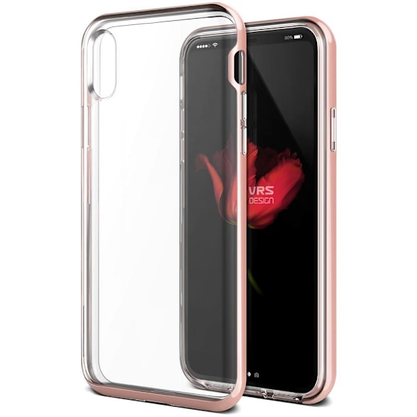 Verus Crystal Bumper Skal till Apple iPhone XS / X - Rose Gold