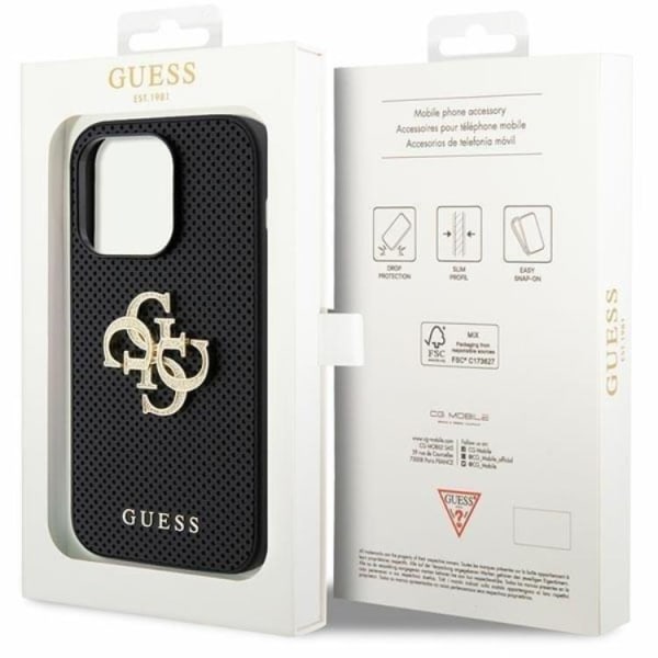 Guess iPhone 15 Pro Max Mobilskal Perforated 4G Glitter Logo