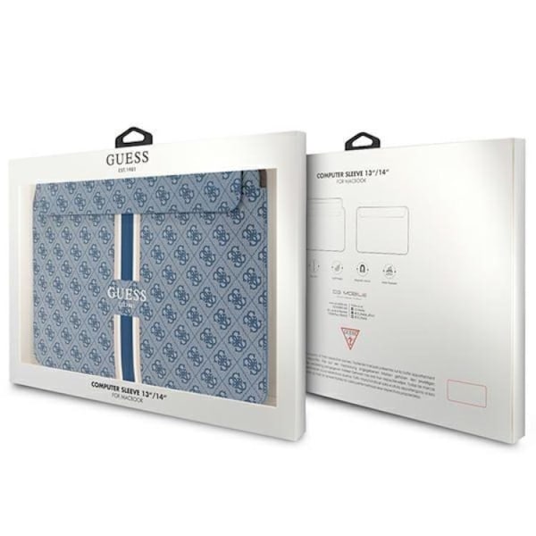 Guess Datorfodral 14'' Printed Stripes - Blå