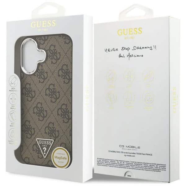 Guess Mobilskal till iPhone 17 MagSafe 4G Triangle Logo - Brun Brun
