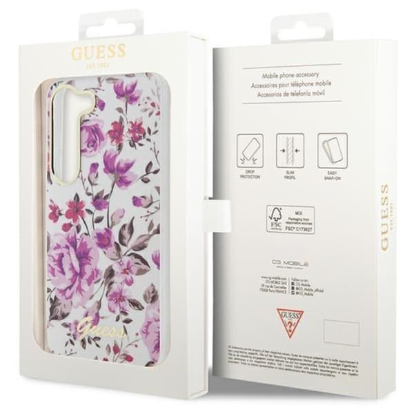 Guess Galaxy S23 Plus Mobilskal Flower Collection - Hvid Vit