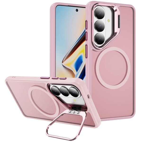 Mobilskal för Samsung Galaxy S26 Plus Magnetiskt Kickstand Plast Rosa