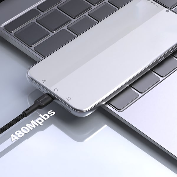 Dudao USB-A - USB-C kabel 5A 1m L9T - Svart Svart