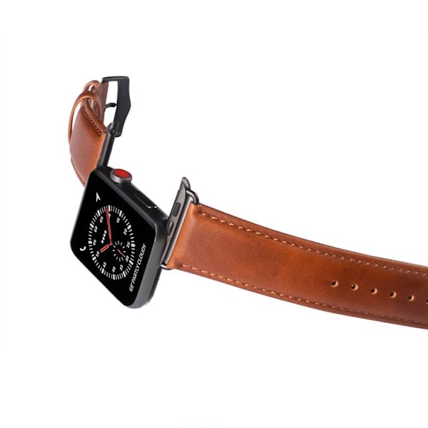 BUFFALO äkta läder Apple Watch 2/3/4/5/6/7/SE (41/40/38mm) Armband - Brun