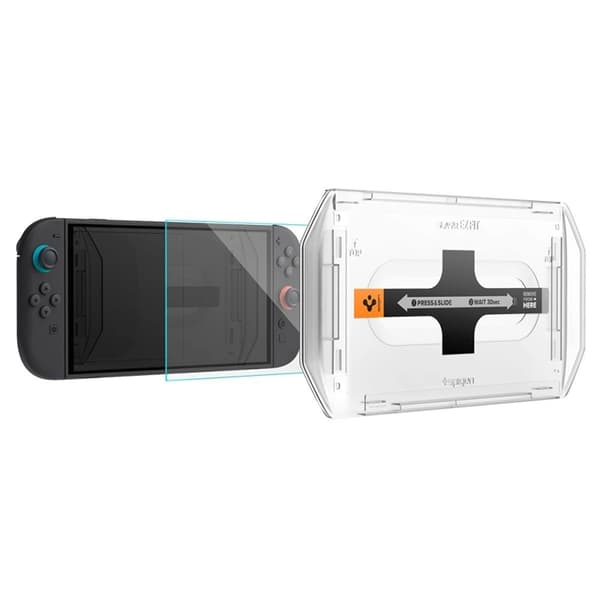 Spigen [2-Pack] Nintendo Switch 2 Härdat Glas Skärmskydd EZ Fit Transparent