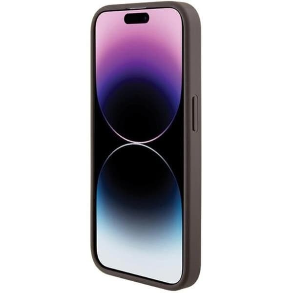Guess Mobilskal till iPhone 15 Grip Stand Triangle Strass - Brun Brun