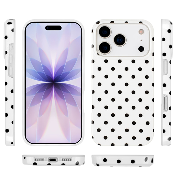 Mobilskal till iPhone 17 Pro Max Dot Design Imd Tpu Vit