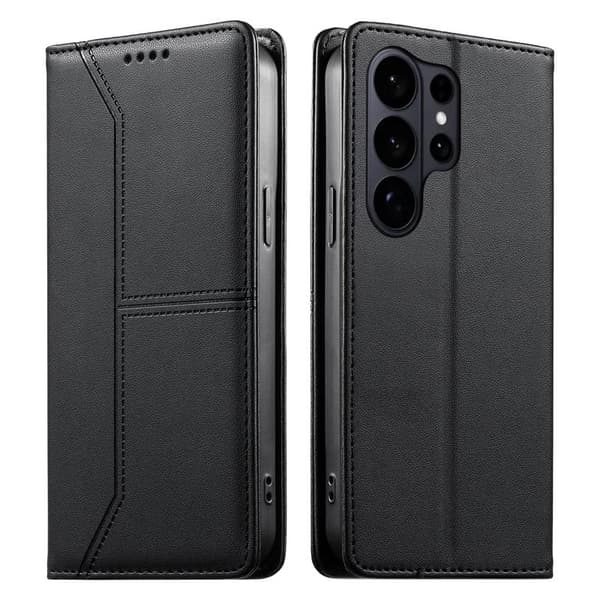 Plånboksfodral för Samsung Galaxy S26 Ultra Ställfunktion Konstläder - Svart