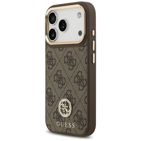 Guess Mobilskal till iPhone 17 Pro Max Magsafe Strass Logo - Brun Brun