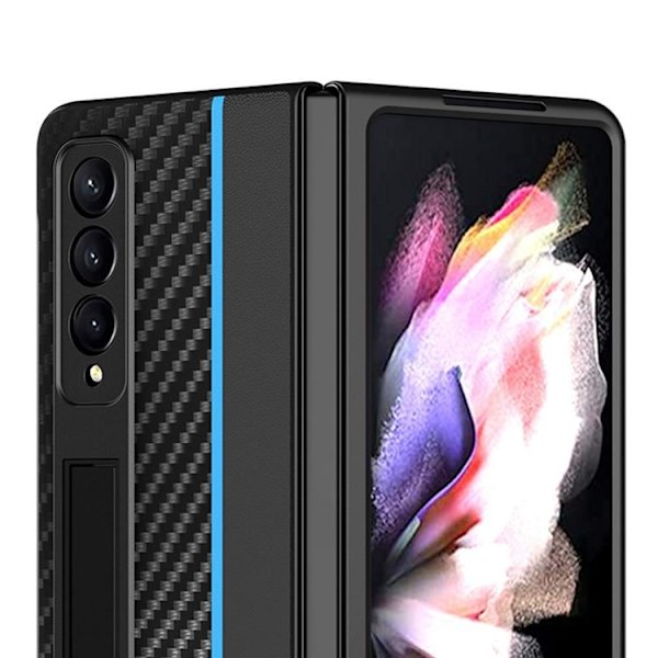 Galaxy Z Fold 4 Skal Carbon Fiber Kickstand - Gul