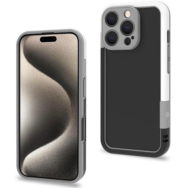 Celly Mobilskal till iPhone 16 Pro Max Bumper - Svart/Vit Svart