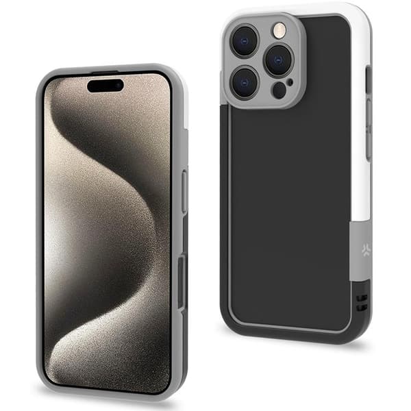 Celly telefontaske til iPhone 16 Pro Max kofanger - sort/hvid Black