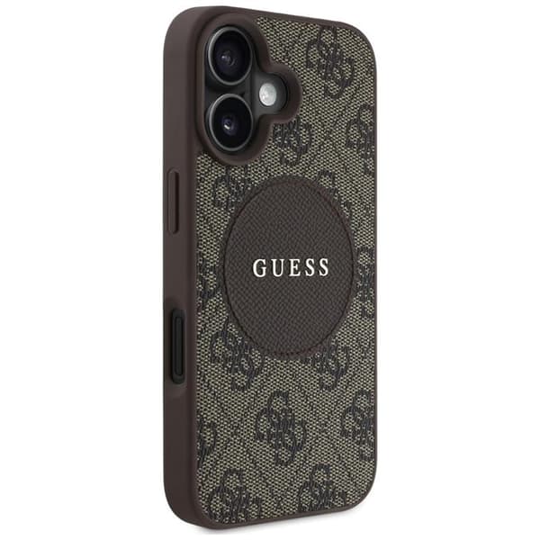 Guess Telefontaske til iPhone 16 MagSafe 4G Circle - Brun Brun