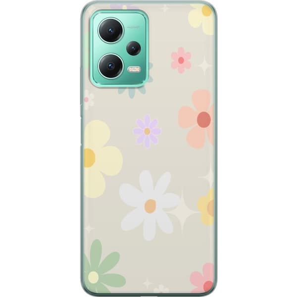 Xiaomi Redmi Note 12 telefonetui med fejede blomster