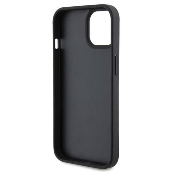 Ferrari iPhone 15 Cover Quilted Metal Logo - Sort Black