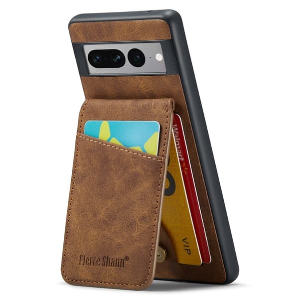 FIERRE SHANN Google Pixel 8 Pro Fodral PU+TPU - Brun