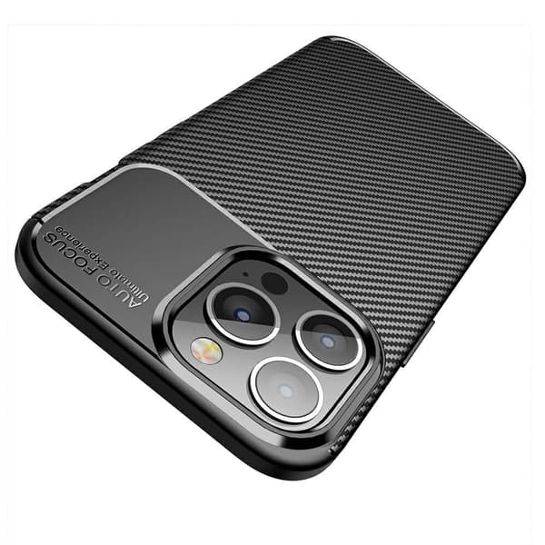 Kulfiber Mobilcover til Apple iPhone 13 Pro - Sort Black
