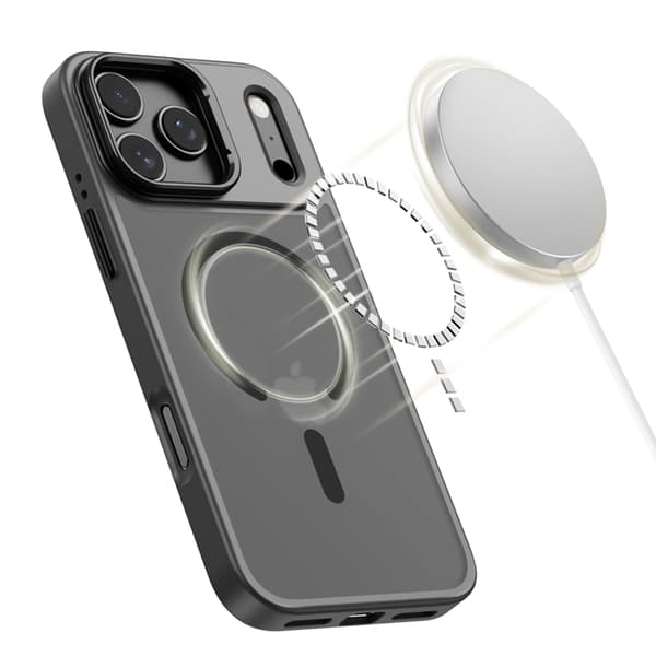 Tech-Protect Telefontaske til iPhone 17 Pro Magsafe Kickstand - Mat Sort Svart